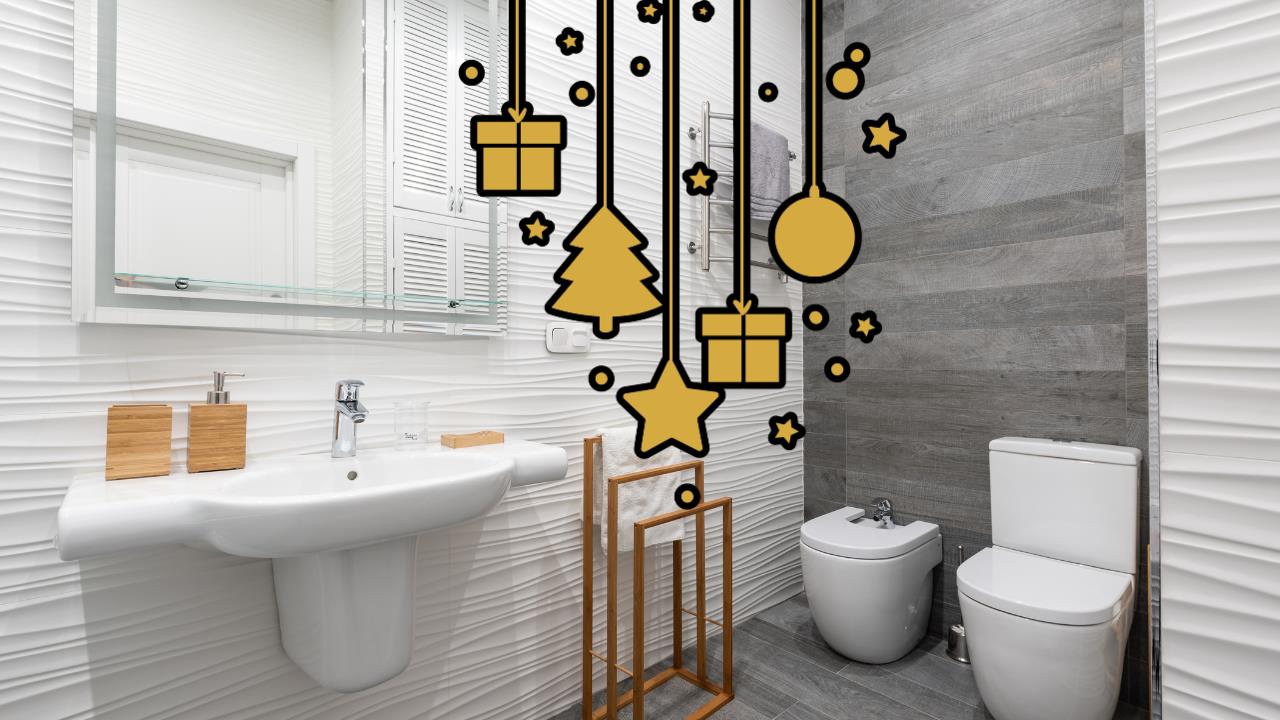 Dale un toque navideño a tu baño con estas ideas de decoración